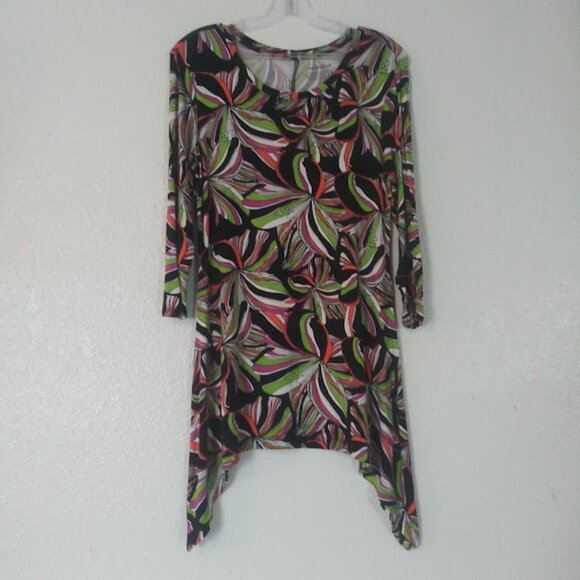 Westbound women's size S multicolored hi-low tunic blouse - Picture 1 of 13